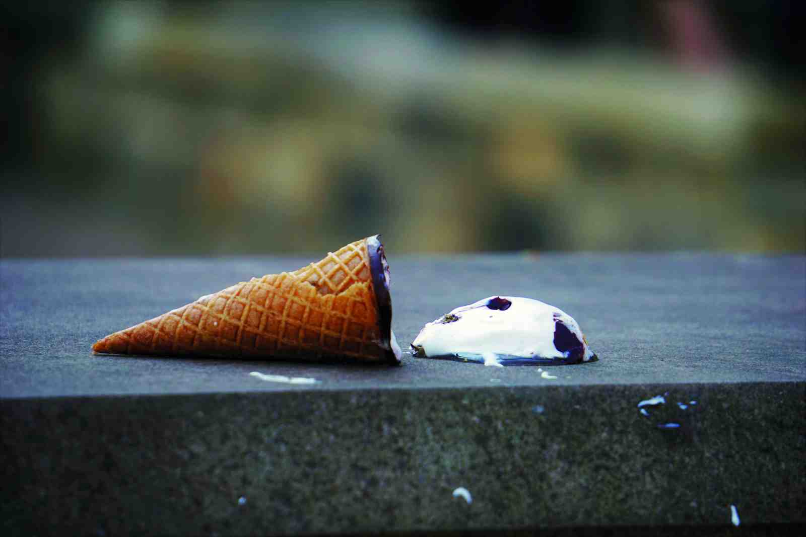 dropped ice cream — when disaster strikes